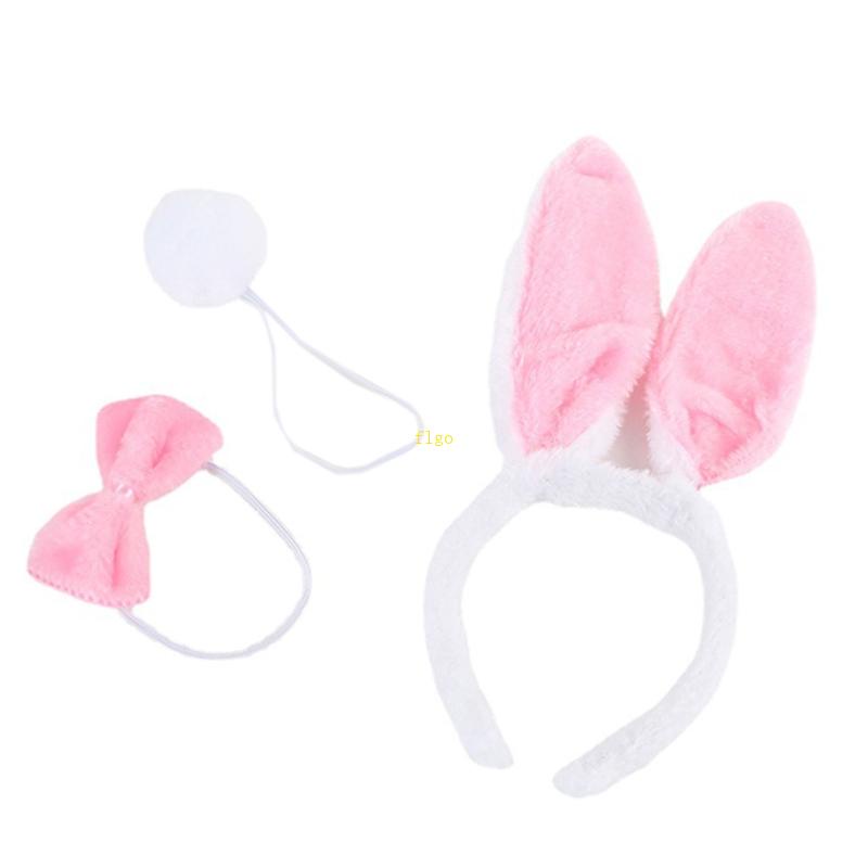 Băng Đô Tai Thỏ Lông Nhung Dùng Hóa Trang Phục Sinh