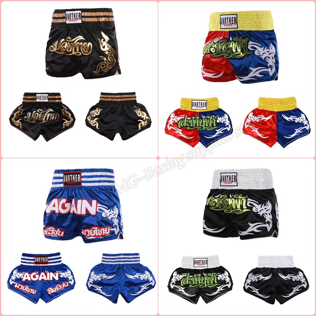 Quần Short Lưng Cao Tập Boxing / Muay Thái Chuyên Nghiệp Thêu Họa Tiết Phong Cách Mới Cho Nam Và Nữ