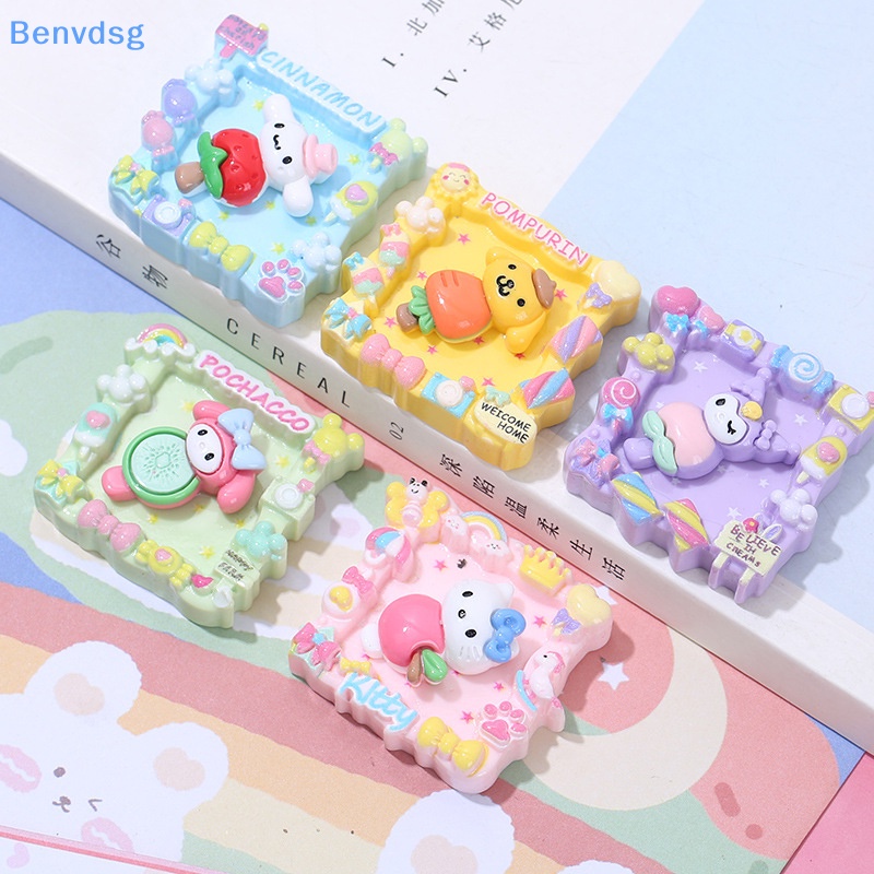 > Phụ Kiện Khung Ảnh Hình Động Vật Hoạt Hình Kuromi Melody Bằng Nhựa Resin Cho Ốp Điện Thoại