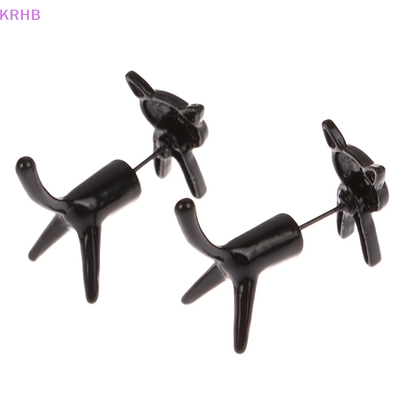 1 Đôi Bông Tai Hình Mèo Đen Vui Nhộn Dành Cho Nữ Mới