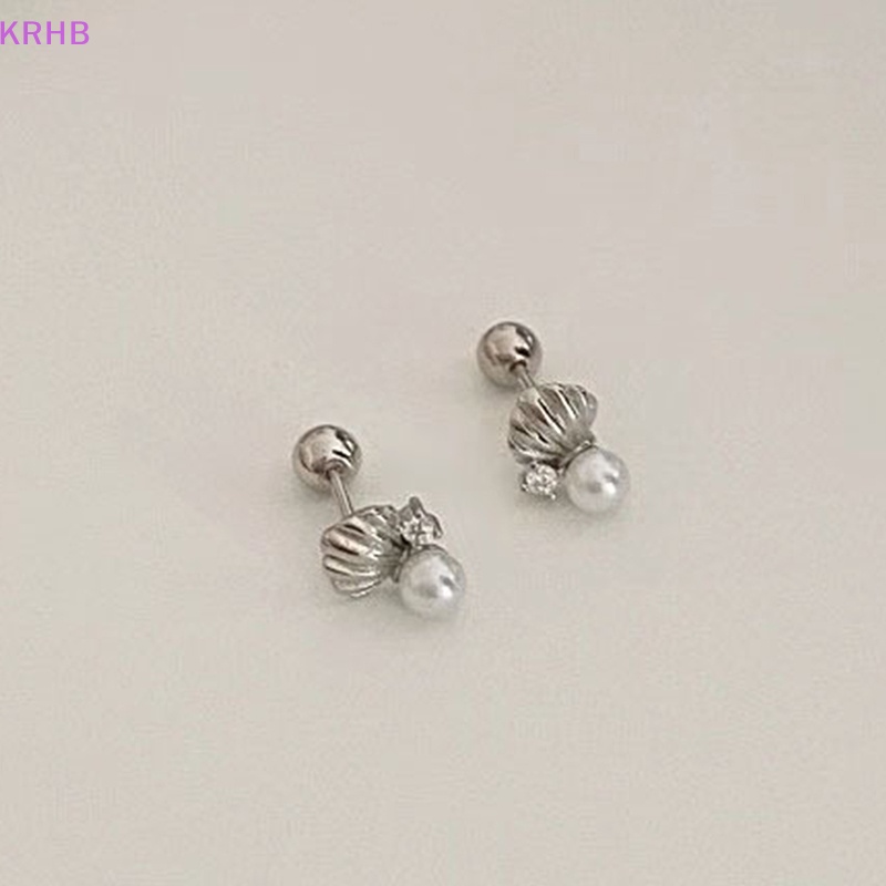 1 Đôi Khuyên Tai Ngọc Trai Dạng Xoắn Ốc Dành Cho Nữ Mới