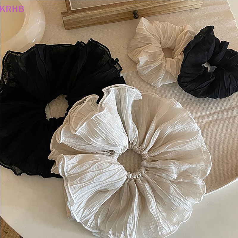 Dây Buộc Tóc Cotton Hai Lớp Họa Tiết Hoa Thời Trang Dành Cho Nữ Mới