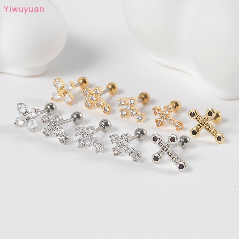 1 Khuyên Tai Xoắn Ốc Đính Đá Zircon Mới