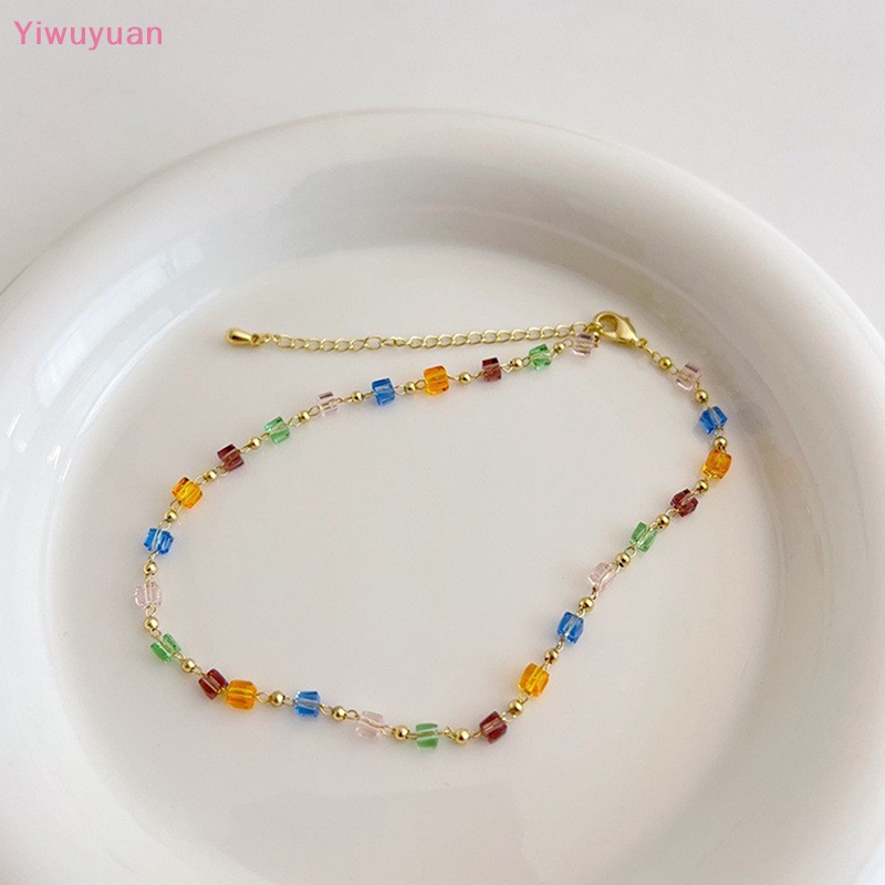 Vòng Tay Chuỗi Hạt Pha Lê Nhiều Màu Phong Cách Bohemian Thời Trang Cho Nữ Mới