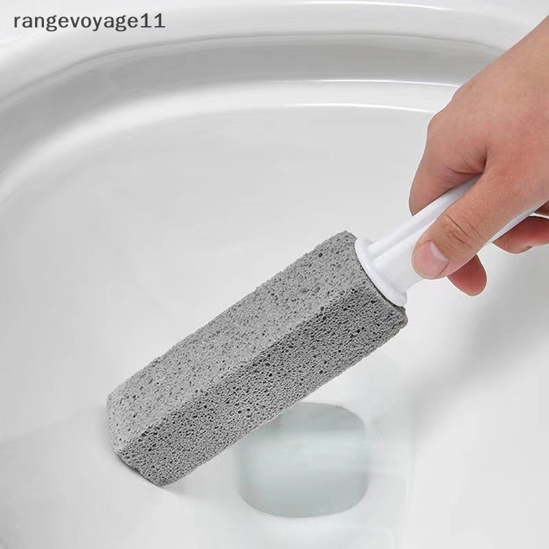 [Rangevoyage] Bàn Chải Vệ Sinh Toilet Bằng Đá Tự Nhiên Pumice Nhanh Chóng Với Tay Cầm Dài [vn]