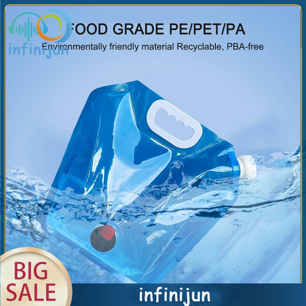 Túi Đựng Nước Dung Tích 5L / 10L Có Vòi Rót Tiện Dụng Khi Đi Cắm Trại