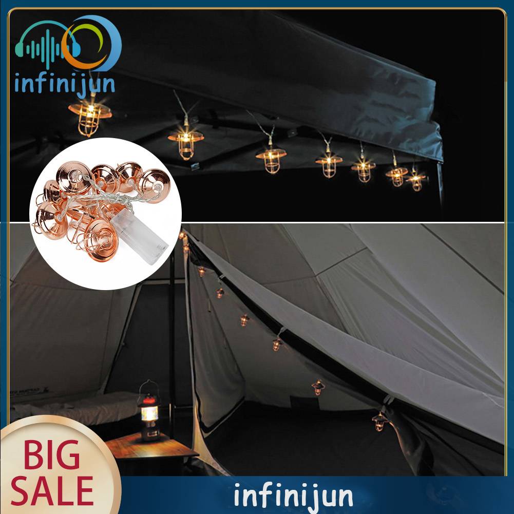 Dây Đèn Cắm Trại Chống Nước IPX4 50LM Phong Cách Retro