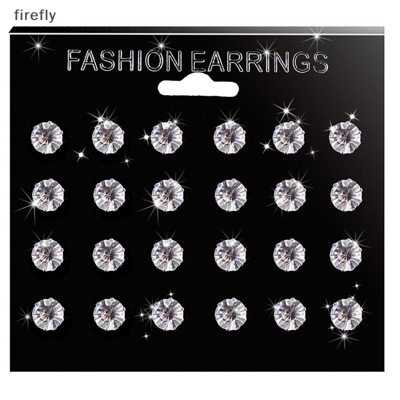 Set 6 / 12 Đôi Bông Tai Đính Đá Thời Trang Cho Nữ