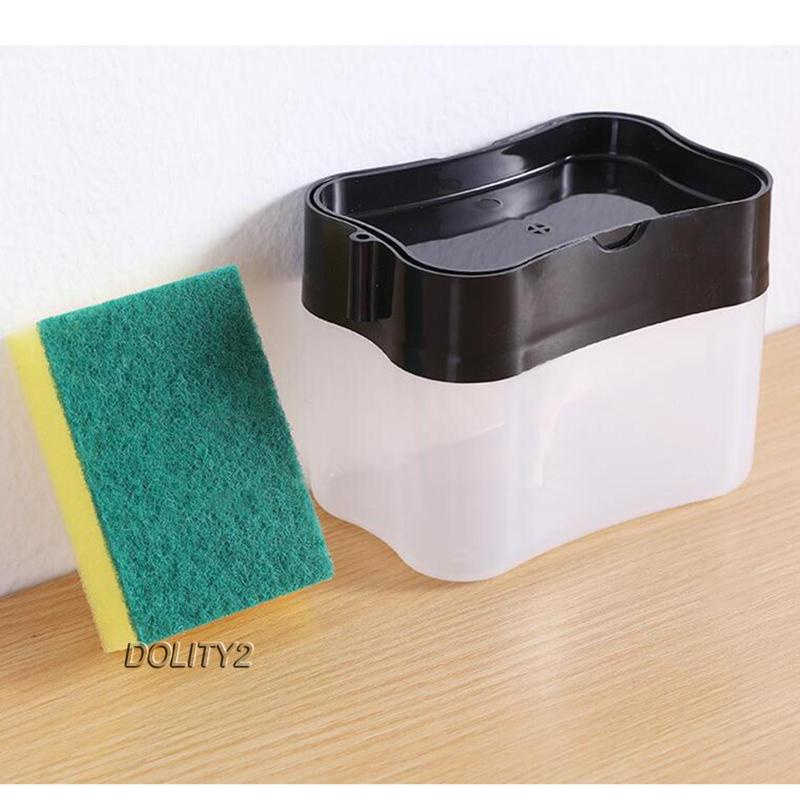 Bình Đựng Xà Phòng Rửa Chén 2 Trong 1 Kèm Giá Đỡ Bọt Biển Tiện Dụng