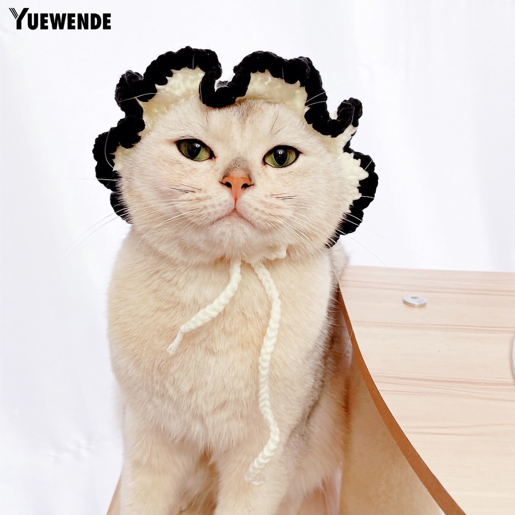 Băng Đô Đan Len Hình Gấu Trúc Dễ Thương Cho Mèo Cưng