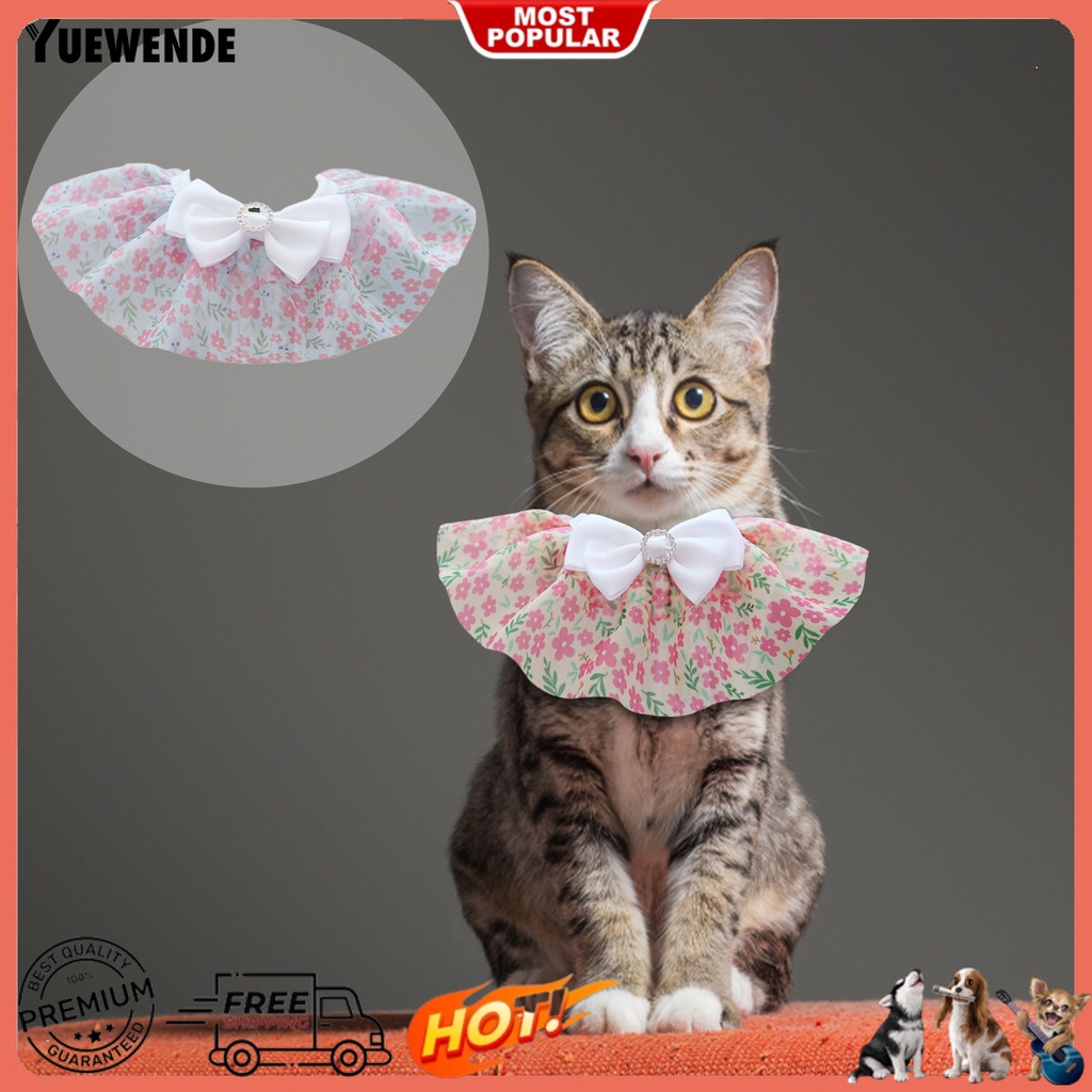 Yếm Đeo Cổ Họa Tiết Hoa Dễ Thương Cho Thú Cưng