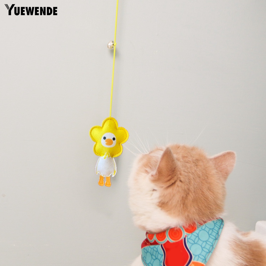 Yq.e Đồ Chơi Gậy Treo Cửa Bằng Nỉ Mềm Mại Đàn Hồi Chống Rách Giảm Căng Thẳng Vui Nhộn Dành Cho Mèo Cưng Trong Nhà
