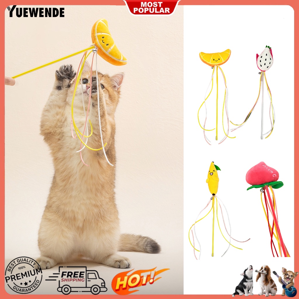 Yq.e Đồ Chơi Gậy Tương Tác Bằng Nhựa Hình Trái Cây Hoạt Hình Xinh Xắn Cho Mèo Cưng