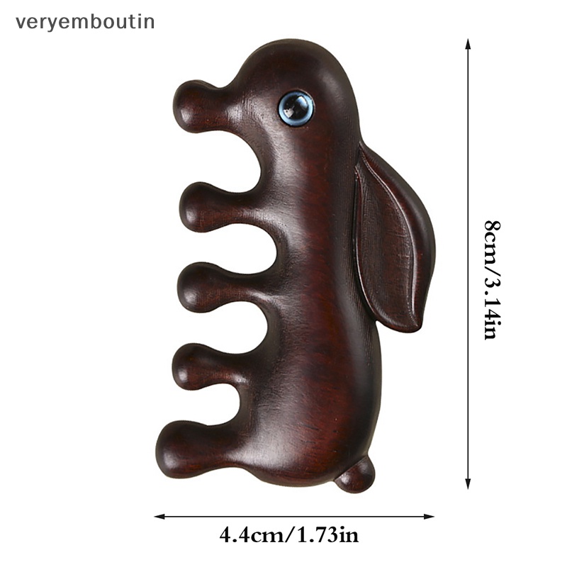 1 Lược Chải Tóc Mát Xa Da Đầu Bằng Đá Meridian Hình Thỏ Dễ Thương