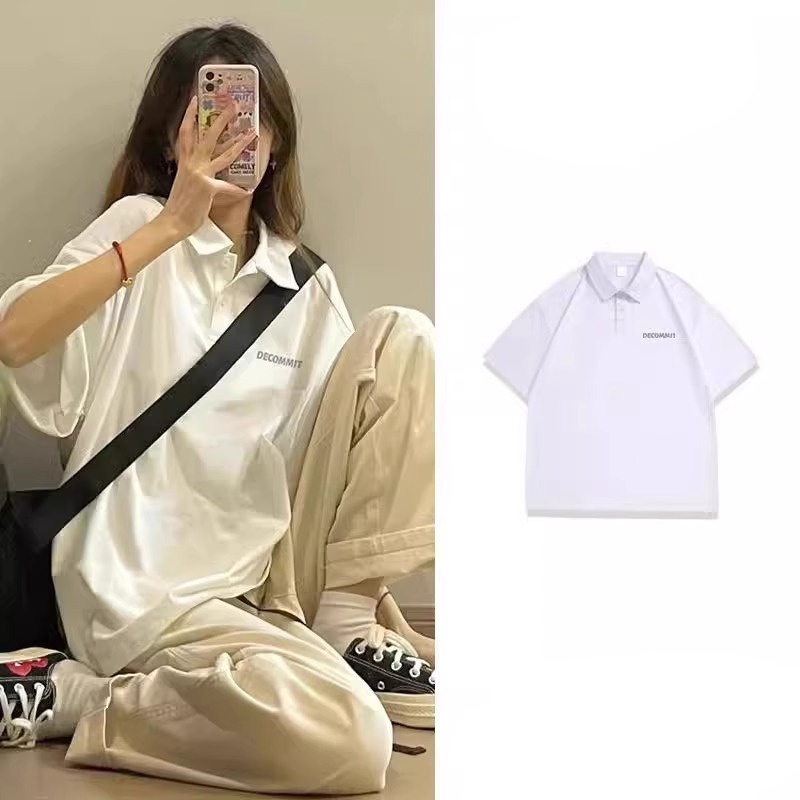 Áo Thun 100% Cotton Tay NgắN DáNg RộNg Phong CáCh HàN QuốC Cho Nữ