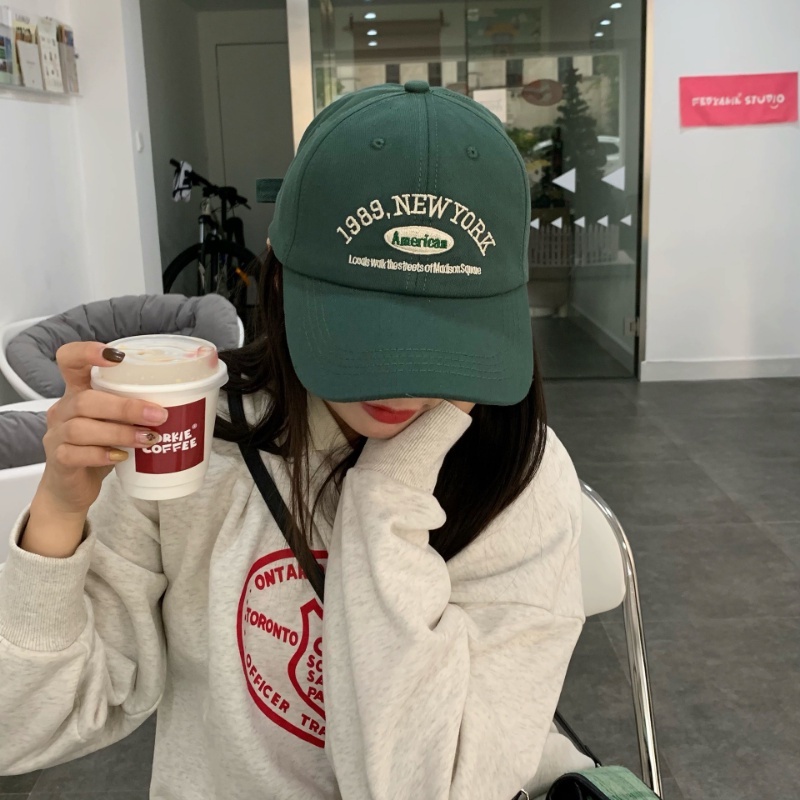 Mũ Lưỡi Trai Cotton Thoáng Khí Thêu Chữ Phong Cách Hiphop Đường Phố