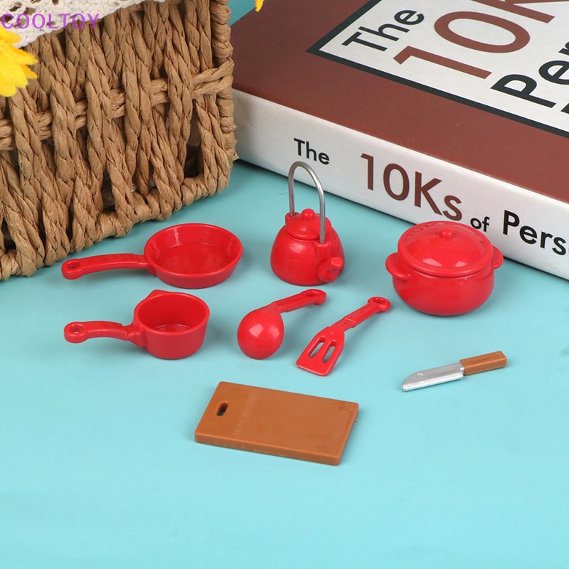 1 Bộ Dụng Cụ Nấu Ăn Mini Tỉ Lệ 1: 12 Cho Nhà Búp Bê