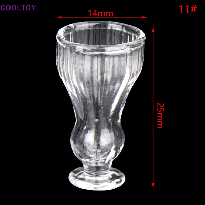 Cốc Thủy Tinh Trong Suốt Trồng Cây / Bánh Kẹo Tỉ Lệ 1: 12 Trang Trí Nhà Búp Bê