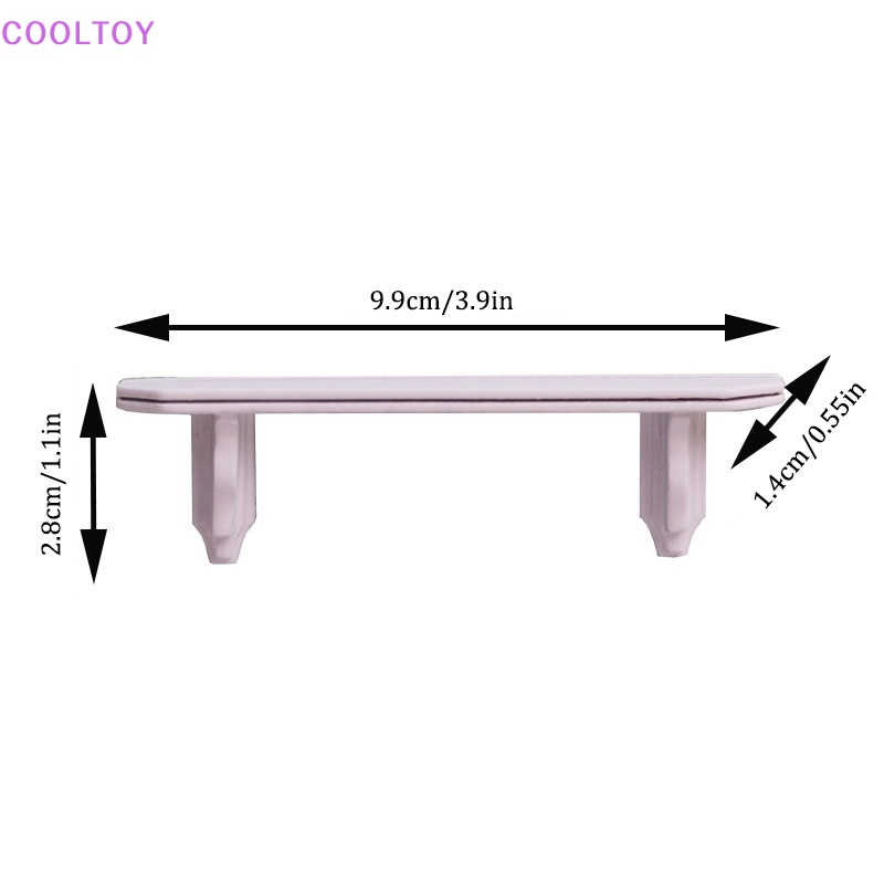 Kệ Treo Tường Màu Trắng Trang Trí Nhà Búp Bê Tỉ Lệ 1: 12