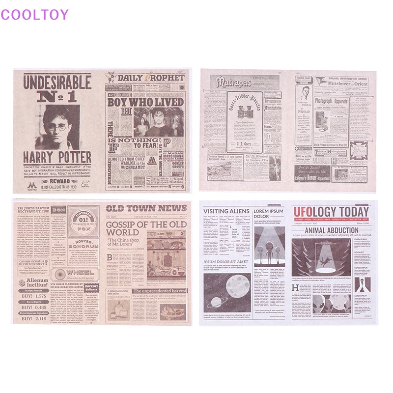 Set 8 Mô Hình Tờ Báo Mini Tỉ Lệ 1: 12 Dùng Để Trang Trí Nhà Búp Bê