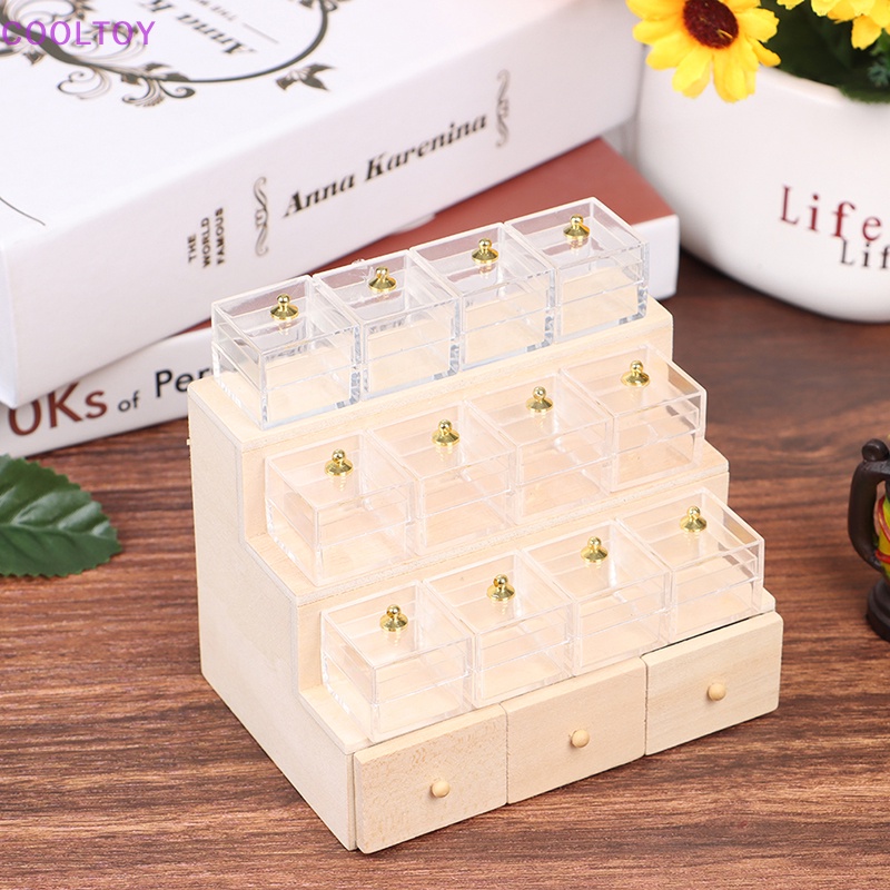 1 Bộ Mô Hình Tủ Trưng Bày Kẹo / Rau Củ 1: 12 Trang Trí Nhà Búp Bê