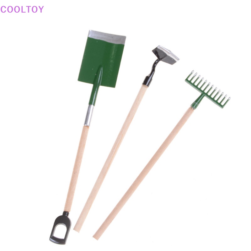 Set 3 Mô Hình Dụng Cụ Làm Vườn Mini Tỉ Lệ 1: 12 Trang Trí Nhà Búp Bê