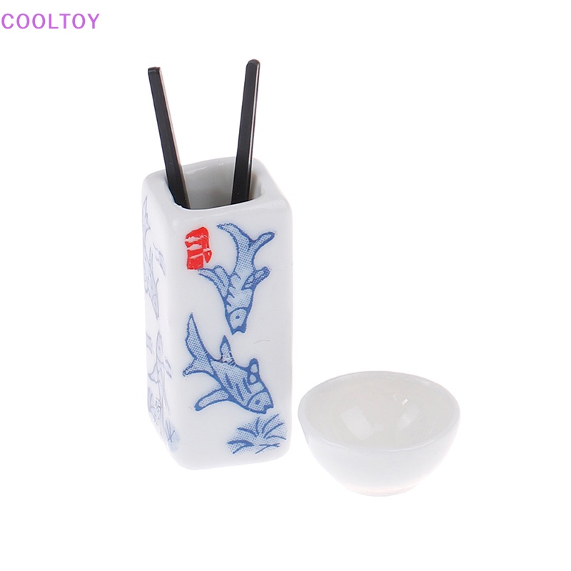 Cooltoy Giá Đỡ Đũa Mini Bằng Gốm Tỉ Lệ 1: 12 Trang Trí Nhà Búp Bê