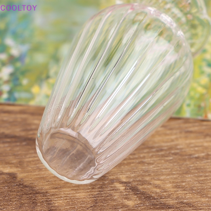 Bình Hoa Thủy Tinh Trong Suốt Tỷ Lệ 1: 12 Dùng Trang Trí Nhà Búp Bê