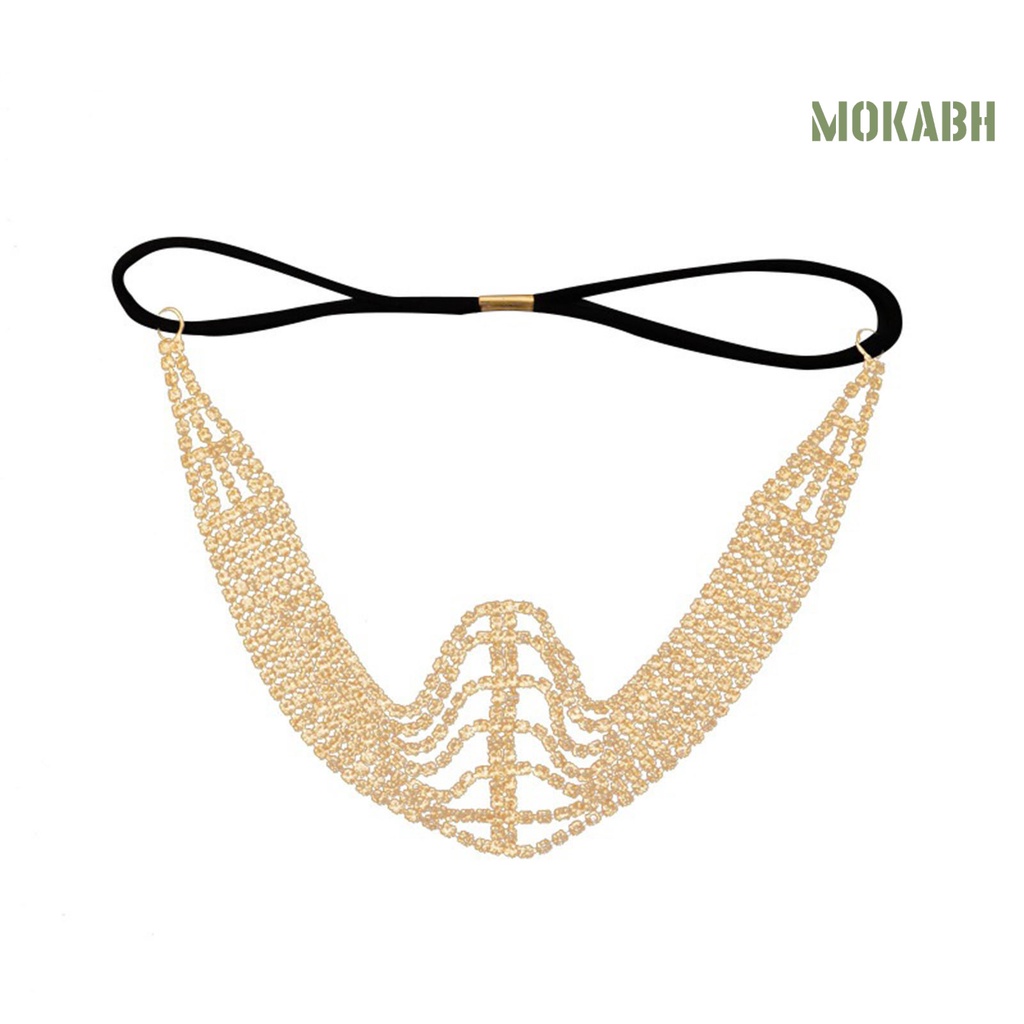 Băng Đô Cài Tóc Nhiều Lớp Đính Đá Co Giãn Tốt Chống Trượt Cho Cô Dâu