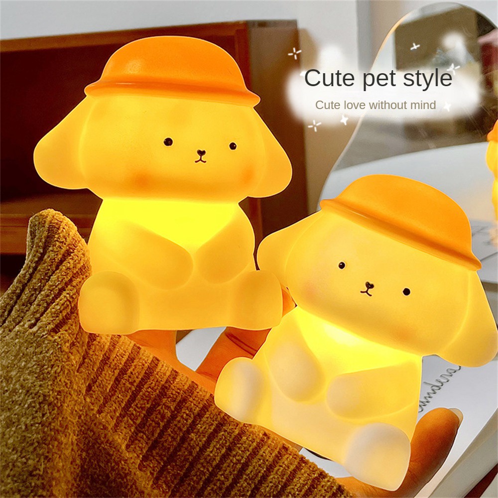 Hoạt hình Chó Pudding Đèn Ngủ Sáng Tạo Phòng Ngủ Đèn Ngủ Ánh Sáng Ấm Áp Trẻ Em Đồ Chơi Dạ Quang Chợ Đêm Gian Hàng Quà Tặng Truing1