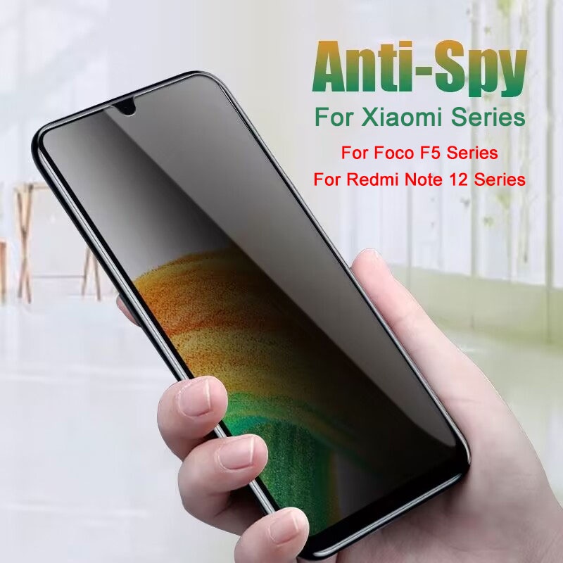 Kính Cường Lực Chống Nhìn Trộm Cho Xiaomi Redmi Note 12 12S 11 Pro Plus + 5G 11S 10 2022 10s 12C 10A 10C 9S 9 9A 9C 8 8A 7 7A Mi 11 Lite 5G NE 11T 10T 9T 13 12 Lite K30 K20 Poco F5 X5 C40 F2 F4 X4 X3 NFC GT M4 M3 Pro