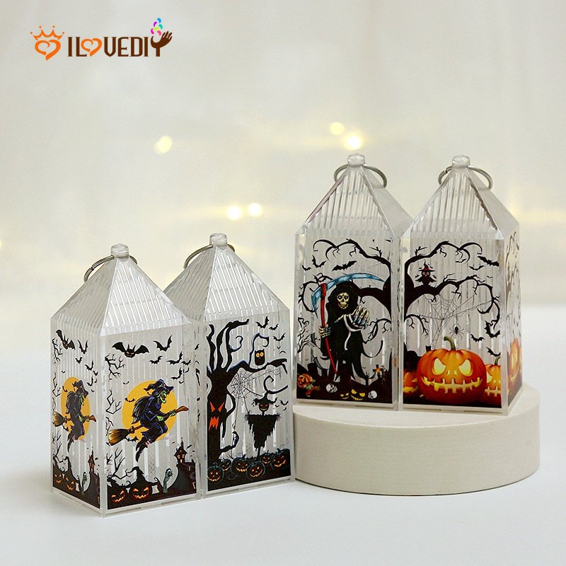 Đèn LED Hình Đầu Lâu Bí Ngô / Ngọn Lửa Cỡ Nhỏ Độc Đáo Trang Trí Tiệc Halloween