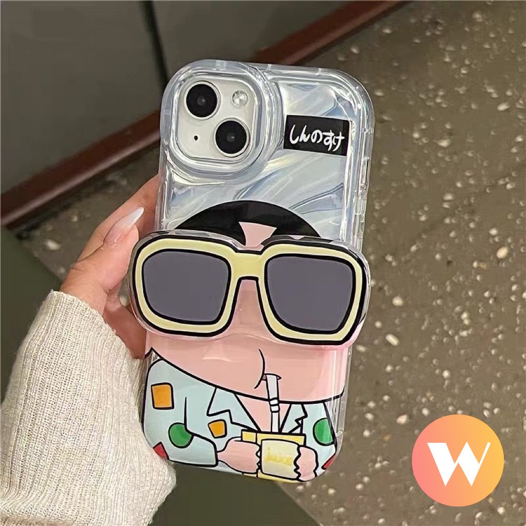 Ốp Điện Thoại Mềm Họa Tiết Crayon Shin-Chan 3D Cho IPhone 7Plus XR 8 6 6S Plus X XS Max SE 2020 11 13 14 12 Pro Max
