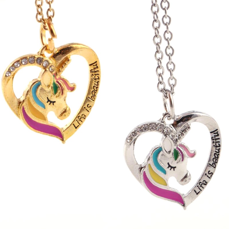 Vòng cổ Mặt Hình Kỳ Lân Đính Đá Thời Trang Cho Tuổi Teen