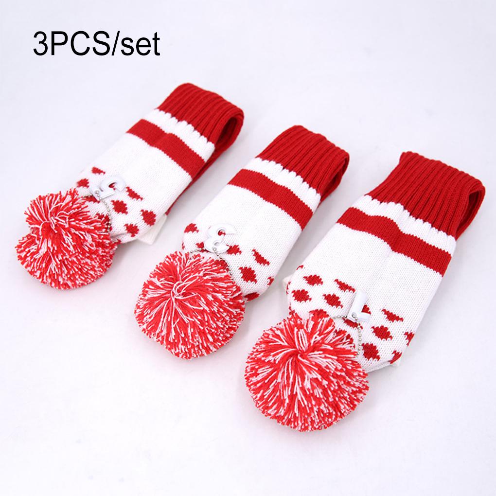 Bộ 3 Vỏ Bọc Đầu Gậy Đánh Golf Làm Bằng Len Kích Thước Nhỏ Gọn Dành Cho 1 / 3 / 5 Clubs