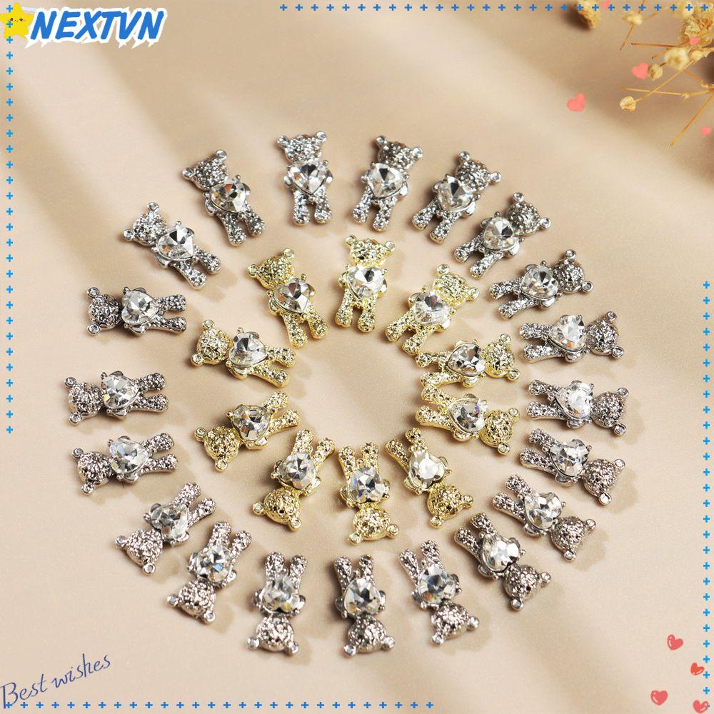 Hộp Phụ Kiện Trang Trí Móng Hình Gấu Dễ Thương