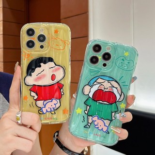 Ốp Điện Thoại Mềm In Hoạt Hình Shin-chan / Voi / Cậu Bé Bút Chì Cho IPhone X XR XS Max 11 12 13 14 Pro Max 14 Plus