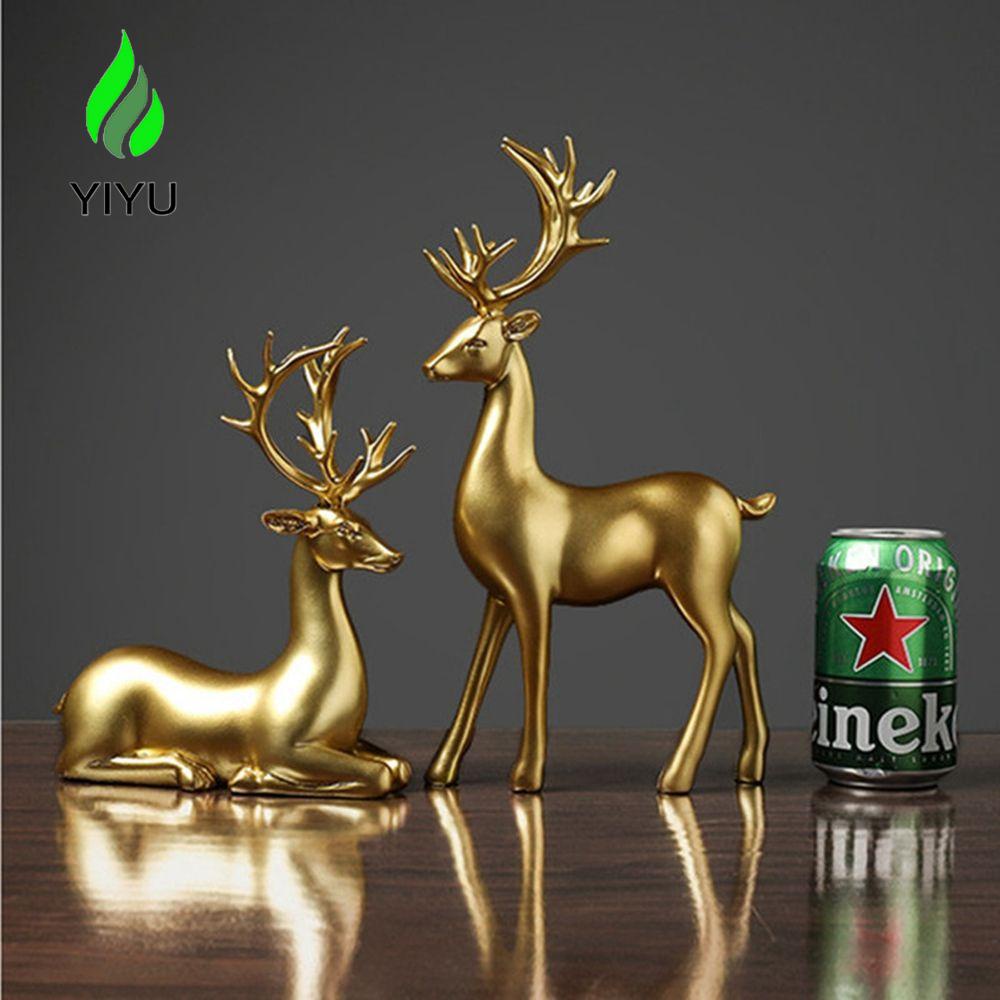 Mô Hình Hươu Đứng Để Bàn Trang Trí Bằng Nhựa Resin Phong Cách Bắc Âu