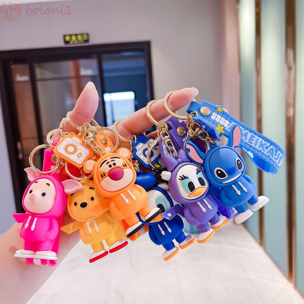 Móc Khóa Hình Chuột Mickey Minnie Stitch Dễ Thương