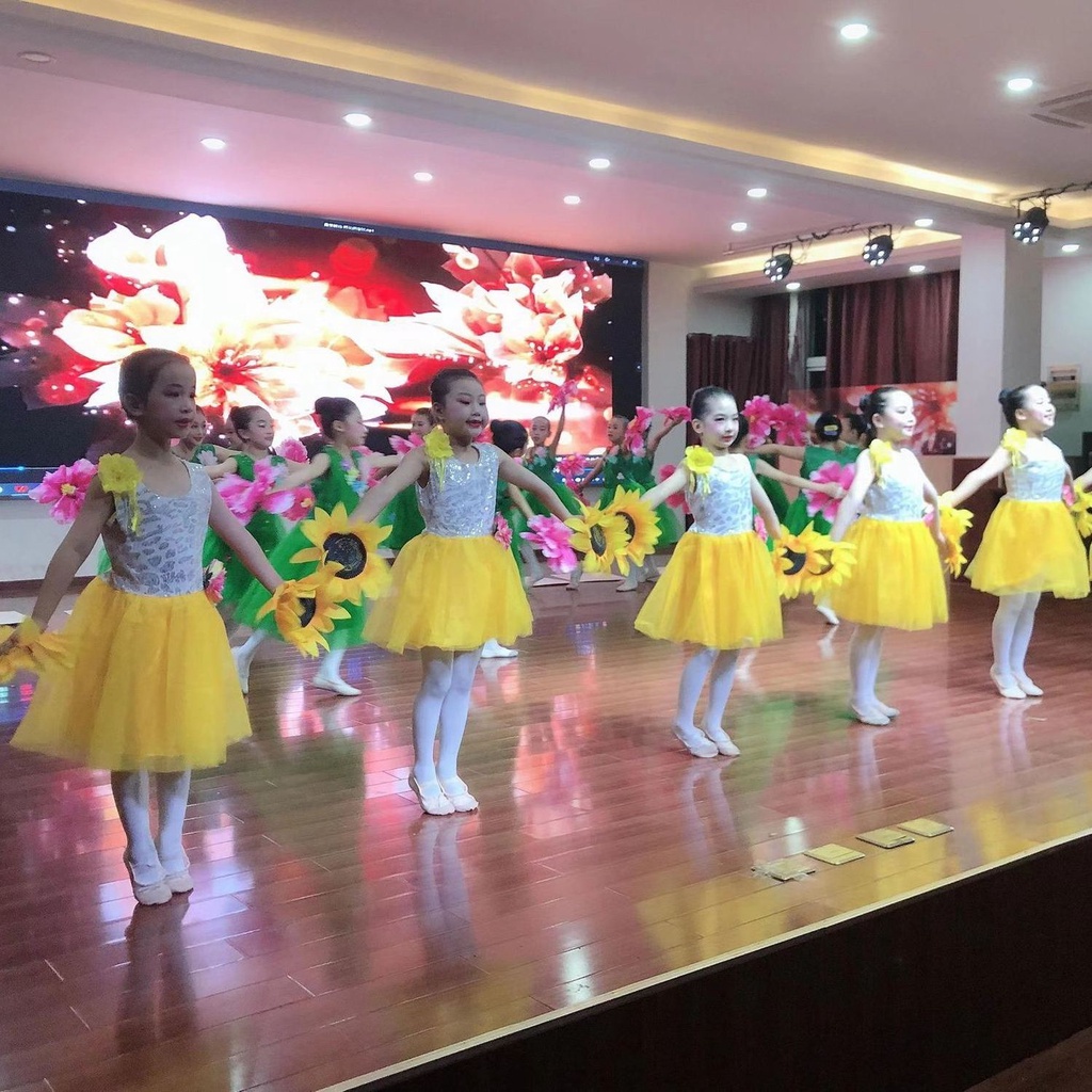 Trẻ em trang phục trẻ em váy gạc mẫu giáo chorus quần áo cô gái váy công chúa khiêu vũ trang phục biểu diễn váy gạc