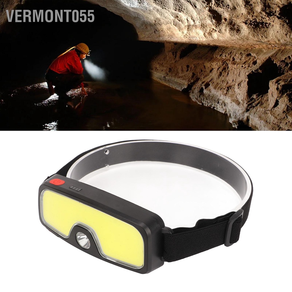 Vermont055 Đèn Pha Ngoài Trời Với 5 Chế Độ Chiếu Sáng Nguồn Đôi Chống Thấm Nước Để Chạy Cắm Trại Câu Cá