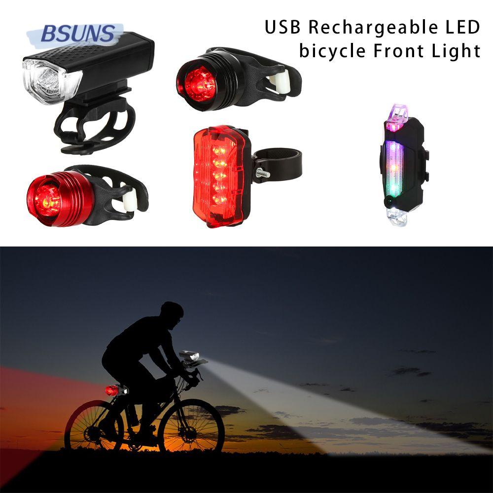 Đèn LED Sạc USB Chống Nước Gắn Phía Trước / Sau Xe Đạp