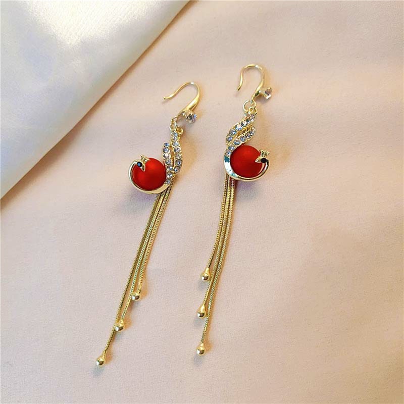 Bông Tai DạNg DàI Tua Rua ĐíNh Đá ThờI Trang