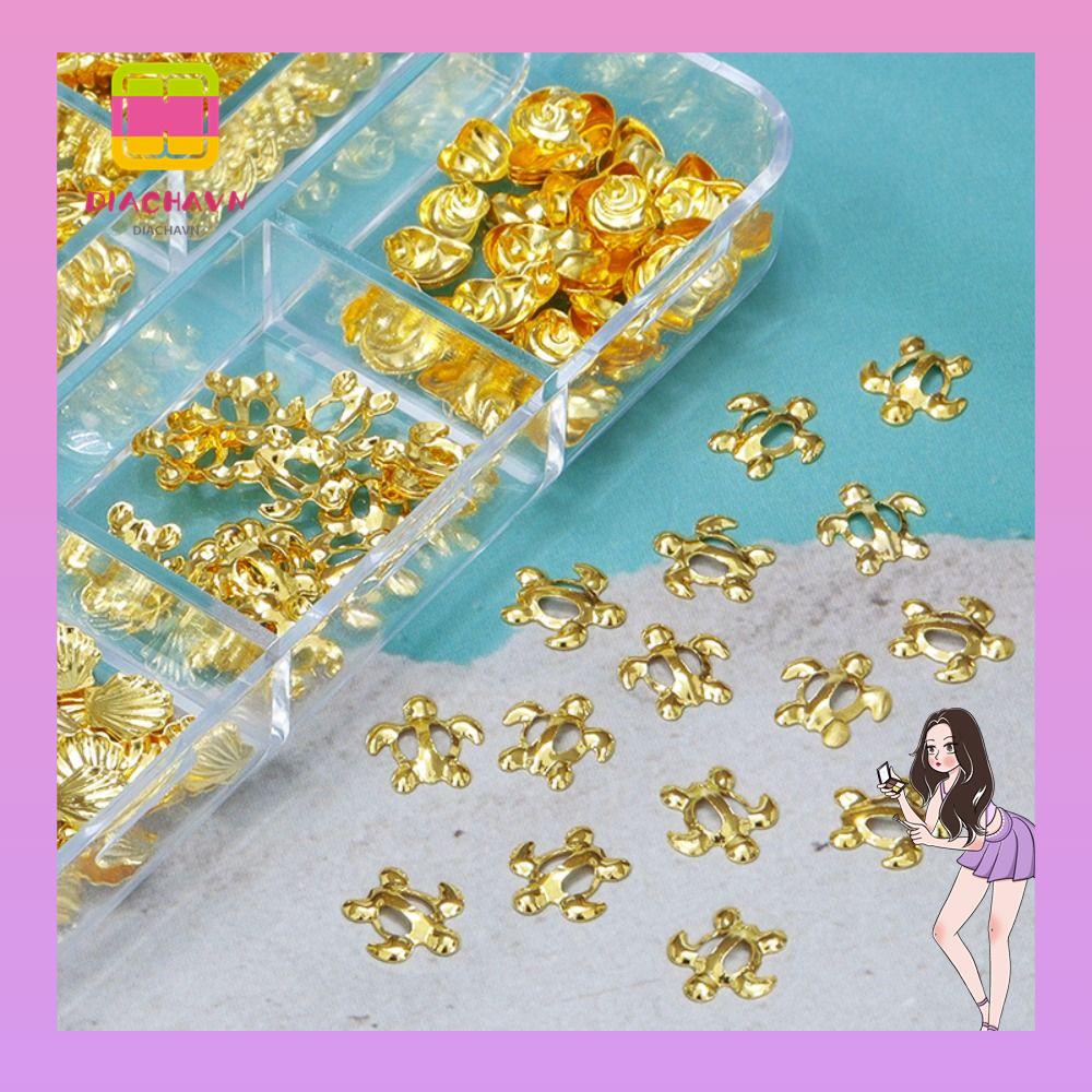 Hộp Phụ Kiện Đinh Tán Trang Trí Móng Nghệ Thuật Handmade Charms