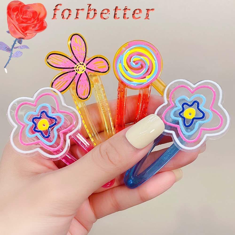 Kẹp Tóc Hình Kẹo Mút Bằng Acrylic Màu Sắc Ngọt Ngào Xinh Xắn Cho Nữ