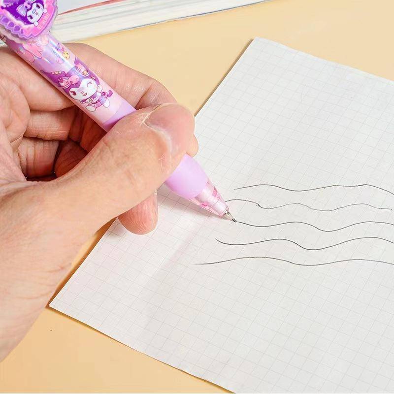 Set 2 Bút Chì Cơ Tự Động Sanrio Mymelody Kuromi Cinnamoroll Dễ Thương Kèm Lõi Thay Thế Cho Học Sinh