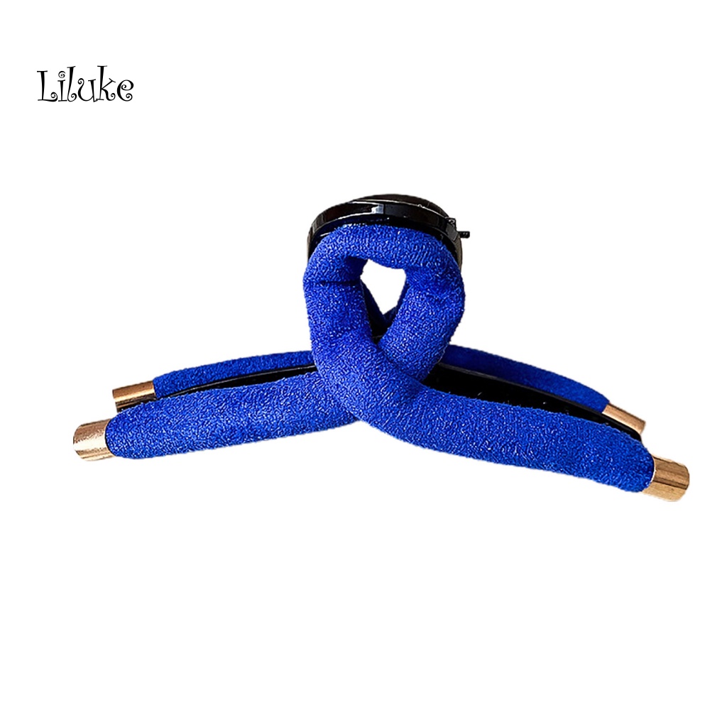 Kẹp Tóc Càng Cua Lớn Đính Nơ Màu Xanh Dương Phong Cách Hàn Quốc