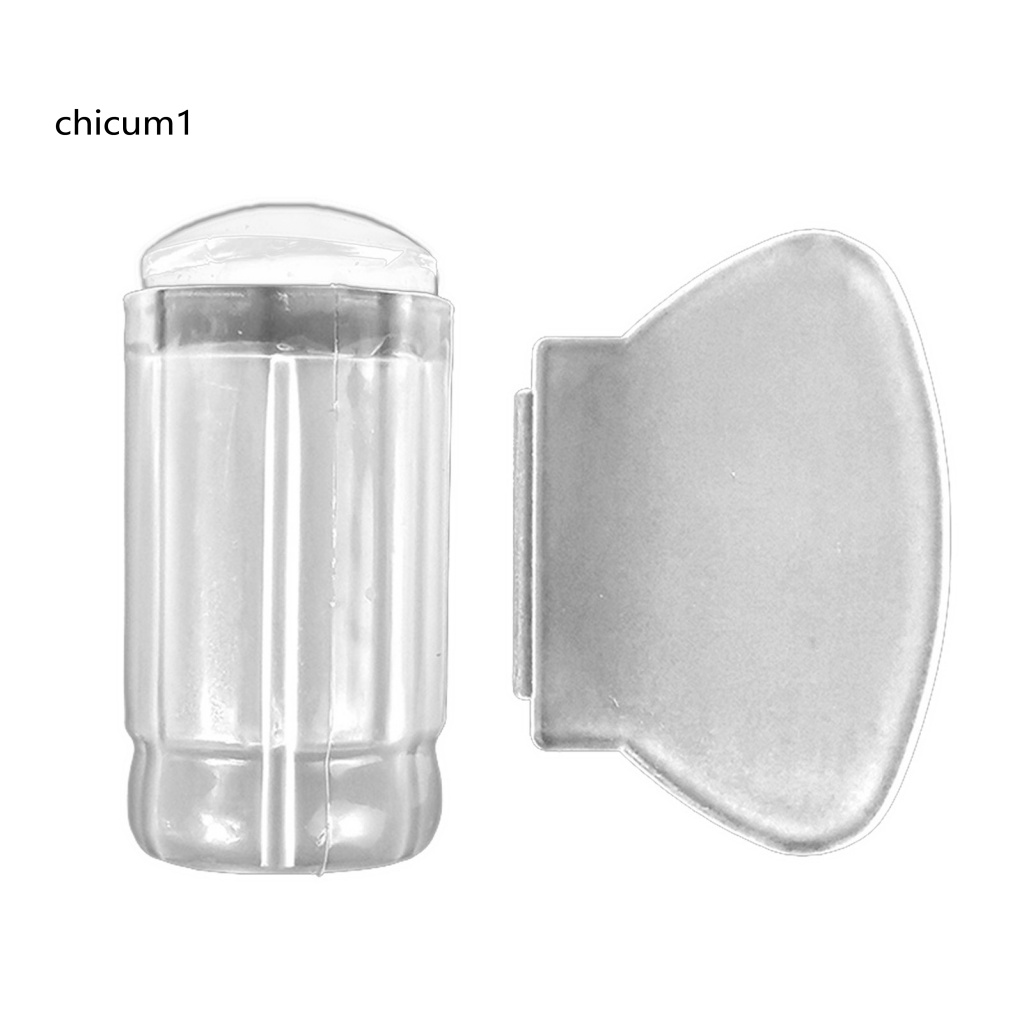 Bộ Dụng Cụ In Hình Trang Trí Móng Tay Nghệ Thuật Bằng Silicone Kèm Dụng Cụ Cạo