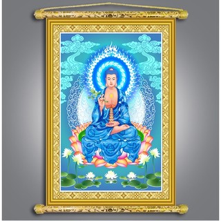 Tranh liễn phật giáo - vải canvas cao cấp - phật dược sư