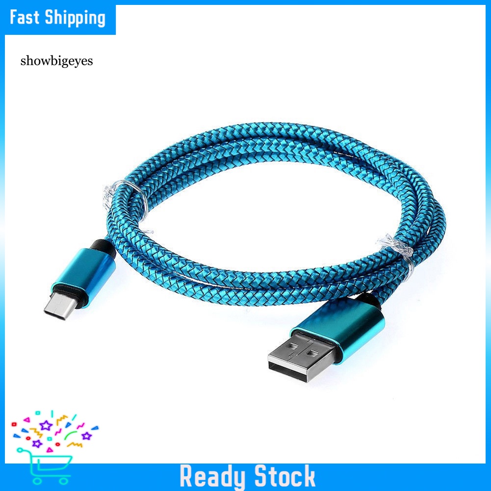 Cáp Sạc Nhanh Type C 1 / 2 / 3m Bện Sợi Nylon Cho Samsung Galaxy S8 A5 A7